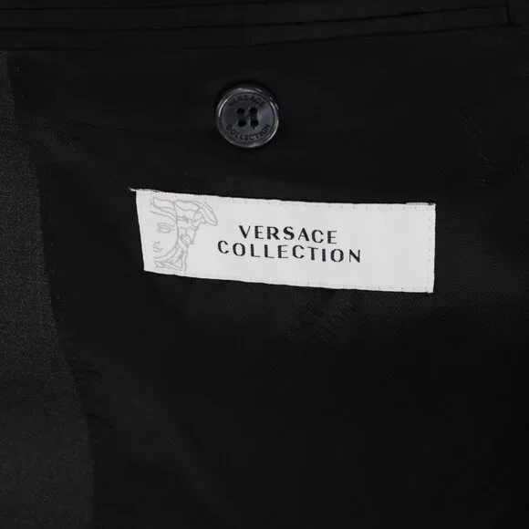 Versace Collection Sport Coat Mens 42 Wool Blend Single Breasted Two Button gray